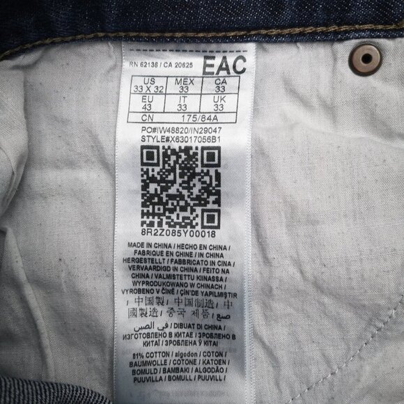 Guess Men's Size 33/32 Slim Straight Del Mar Fit Medium Wash Blue Jeans - Picture 8 of 14